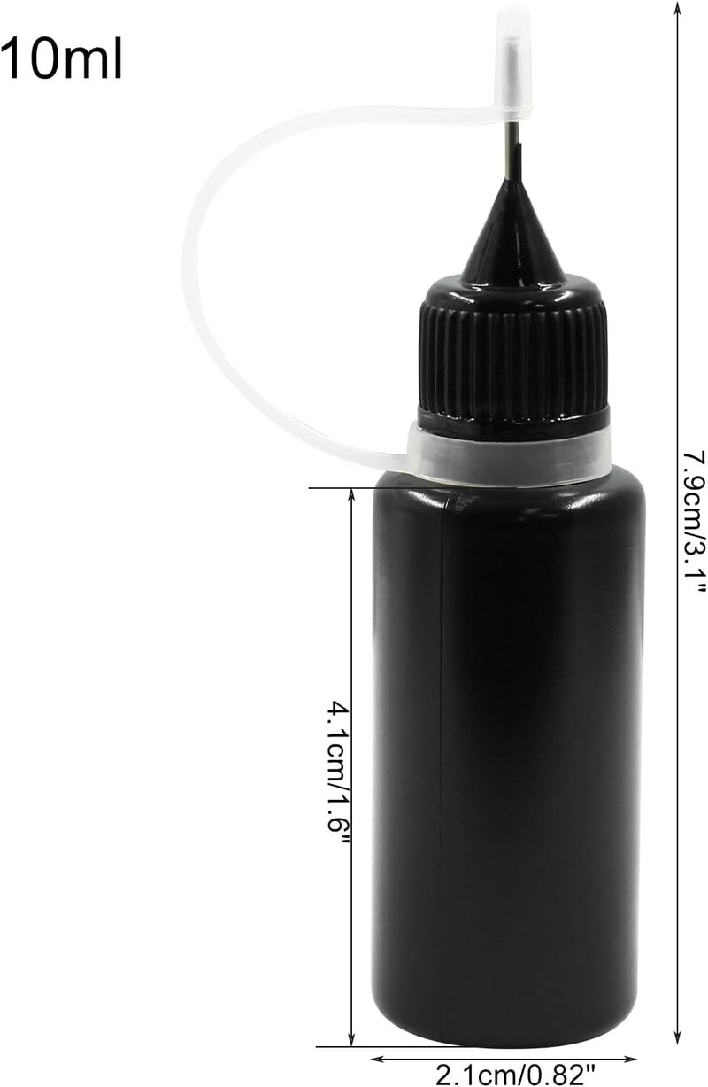 Bivethoi Precision Tip Applicator Bottle,15ml Glue Applicator Bottles, 10 PCS Plastic Needle Tip Squeeze Bottle for Quilling, DIY Paint, Acrylic Painting, Craft, Alcohol Ink and Multi-Purpose Use. - Image 3